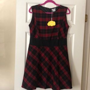 Red and black plaid dress by Kling